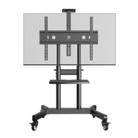 Mobile TV stand for TVs 50"-90", max 100 kg, tiltable, black TS1891
