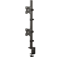 Desk Mount for Two Monitors 13"-34" max 8 kg, Tilt-Swivel, with Rotation, Black D208E
