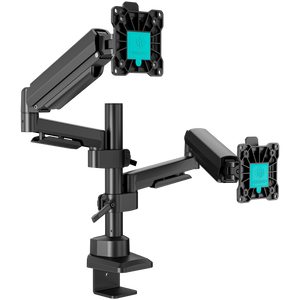Desk Mount for Two Monitors 17"-42" max 15 kg, Tilt-Swivel, with Rotation, Black G140