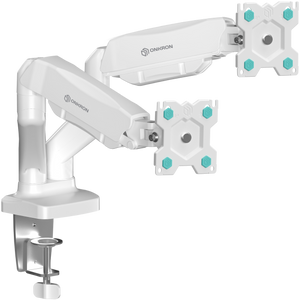 Desk Mount for Two Monitors 13"-32" max 8 kg, Tilt-Swivel, with Rotation, White G160