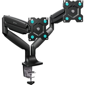 Desk Mount for Two Monitors 13"-32" max 9 kg, Tilt-Swivel, with Rotation, Black G200