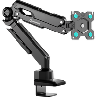 Desk Mount for Monitor 13"-34" max 10 kg, Tilt-Swivel, with Rotation, Black G90