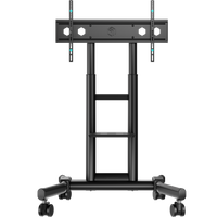 ONKRON mobile stand for TVs and professional displays 43"–75", max 65.5 kg, black TS1551