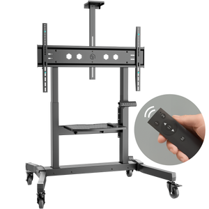 Motorized mobile TV stand for TVs or interactive panels 50"-100", max 130 kg, black TS1991E